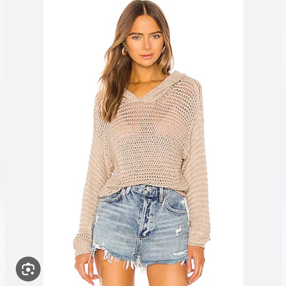 Tavik Women's V-Neck Beige Sweater